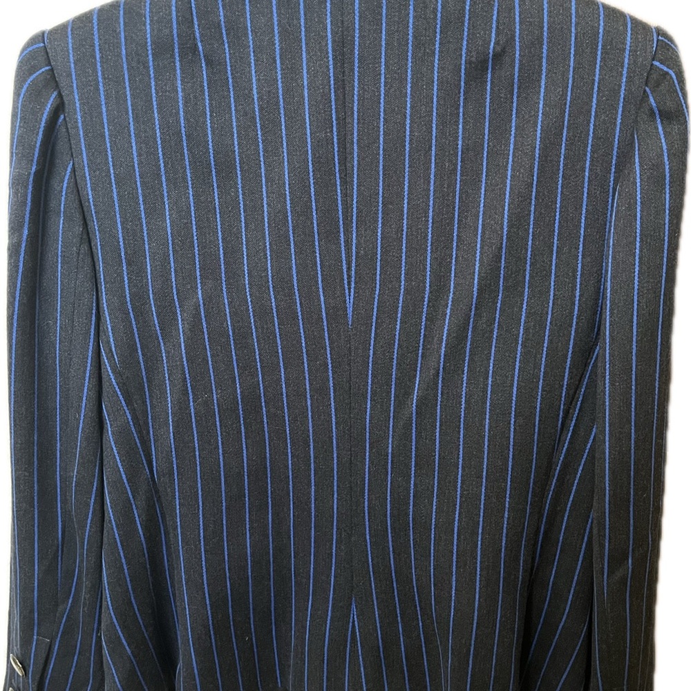 Givenchy Blue and dark charcoal Pinstripe Blazer L - Picture 11 of 12